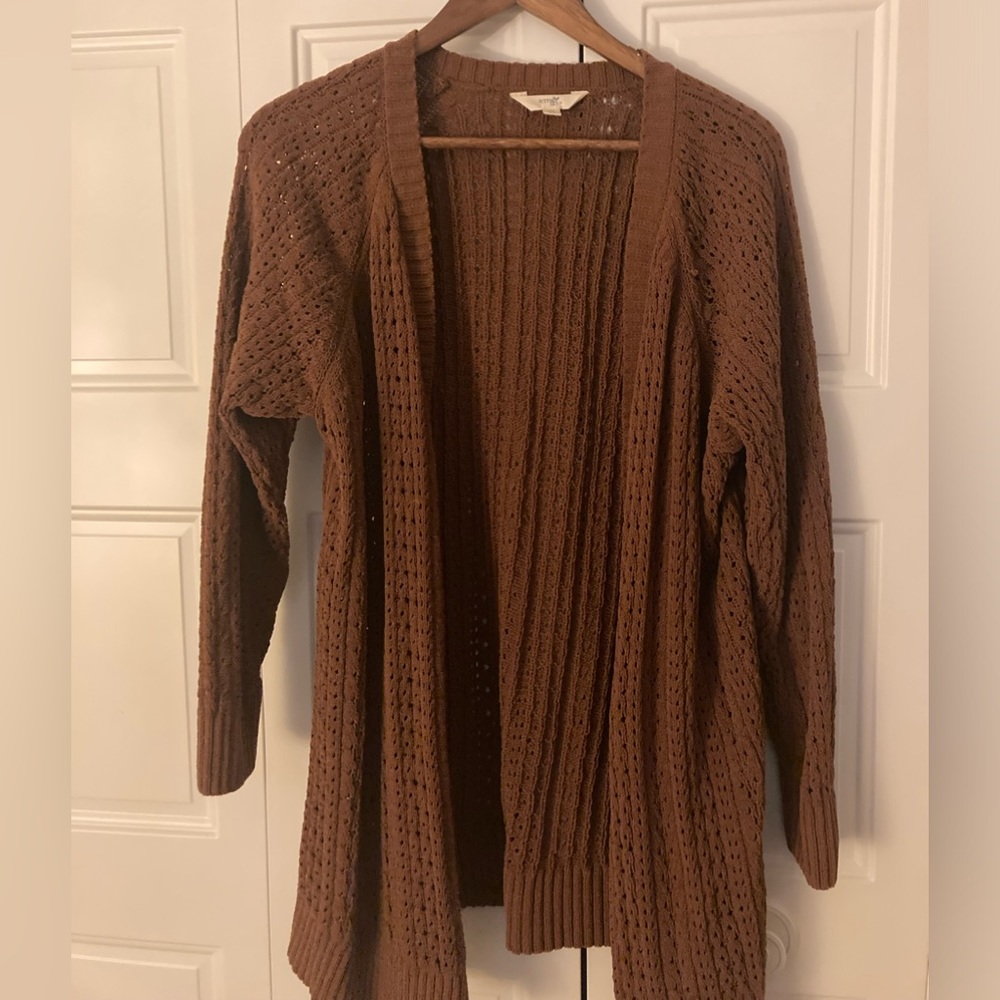 Brown knit blouse (14W) XL